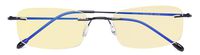 CessBlu Blue Light Blocking Glasses for Men Women Reading Computer Anti Glare UV Protection Eyeglasses Rimless Bendable (Black)+1.5