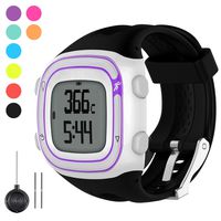 Watbro Watch Strap Compatible with Garmin Forerunner 10/15 Running Watch, Soft Silicone Replacement Wristband for Garmin Forerunner 10/15 Smart Watch Women Men