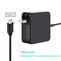 ArtiConnex| USB-C Charger 90W for Apple MacBook Pro 15" 13.3" and 12",Dell XPS 15",XPS 13",Thinkpad X1 X270 Carbon, HP Spectre x360 15" 13.3", Razer Blade Stealth,Asus ZenBook,Acer and More (Black)