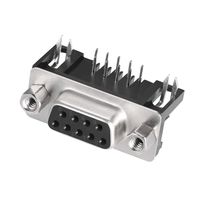 uxcell D-sub Connector Female Socket 9-pin 2-Row Right Angle Port Terminal Breakout Solder Type for Mechanical Equipment Black Pack of 10