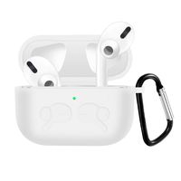 INTENY Compatible Protective Silicone Cover for AirPods Pro Case, Slim-Fit, Visible Front LED, Shockproof Anti-Drop Full Case Skin for AirPods Pro Charging Case (White)