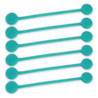TwistieMag Strong Magnetic Twist Ties - The Tropical Ocean Blue Collection - Turquoise 6 Pack - Super Powerful Solution for Cable Management, Hanging & Holding Stuff, Fidgeting, Or Just for Fun!