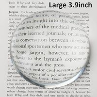 Large 3.9 Inch Glass Dome Magnifier, Paper Weight by Hombae, Genuine Crystal Glass, Easy to Glide Paperweight, Professional Grade Reading Aid for Newspapers, Maps, Books, Large 3.9inch Diameter