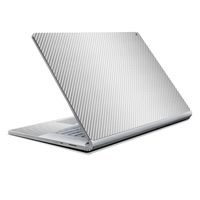 MightySkins Skin Compatible with Microsoft Surface Book 2 13" (2017) - White Carbon Fiber | Protective, Durable, and Unique Vinyl Decal wrap Cover | Easy to Apply, Remove | Made in The USA