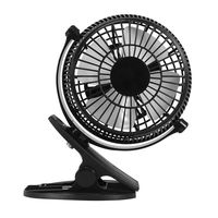 Jtong USB Clip Desk Fan Mini Silent Personal Cooling Fan Portable Table Electronic Fan 360 Degree Rotation with 2 Speeds for Car Home Office Dorm Room Bedroom, Black