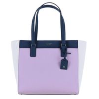 Kate Spade New York Cameron Laptop Tote Purse (Lavender/Bright White/Petrol Blue)