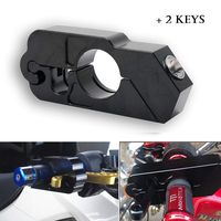 Maso Motorbike Handlebar Lock Aluminum Alloy Anti-Theft Brake Level Lock for Motorbike Motorcycle Bike Scooter Moped ATV(Black)