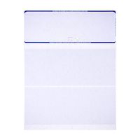 Blank Hologram Top Computer Checks, Blank Top Hologram Laser Checks with Perforated Vouchers, Qty. 250 Blue