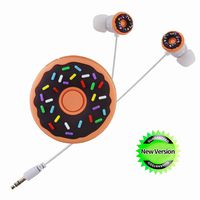 Earbuds for Teens,Moear in Ear Earbuds with Noise Isolating and Cable Wrap Winder Cute Cartoon Donuts Stereo Earbuds Compatible with Most Smartphones PC and Tablet