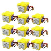 10-Pack BR-2/3AGCT4A 6V 4400mAh Replacement Battery for FANUC Controls A98L-0031-0025 CNC System