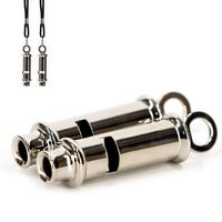 Nugilla Emergency Survival Whistles - Bobby Style with Lanyard - for Hiking Camping Hunting Outdoor Sports & Pet Training