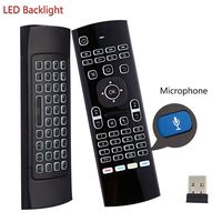 Air Mouse,MX3 Pro Backlit Mini Keyboard,Voice Remote Control,Mini Wireless Keyboard & IR Learning Air Mouse Remote,Best for Raspberry Pi 4 Android Smart Tv Box HTPC IPTV PC Pad Xbox