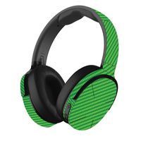 MightySkins Skin Compatible with Skullcandy Hesh 3 Wireless Headphones - Lime Carbon Fiber | Protective, Durable, and Unique Vinyl wrap Cover | Easy to Apply, Remove | Made in The USA