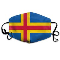 NUNOFOG Flag of ?Land Islands Unisex Safety Masks Washable and Reusable Cleaning Gardening Dust Respirator Mouth Masks for Men Women One Size