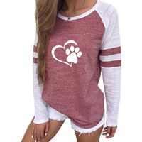 Onegirl Casual Round Neck Print Long Sleeve Sweatshirt for Women Autumn Shirts Pullover Tops and Blouses