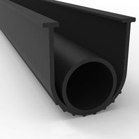 BOWSEN Garage Door Seals Bottom Weatherproof Weatherstrip Rubber Replacement Black 1/4 Inch T-End,16ft Long