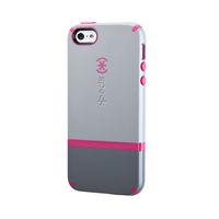 Speck Products CandyShell Flip Dockable Case for iPhone 5 & 5S - Pebble Grey/Gravel Grey/Raspberry