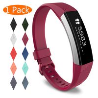 KingAcc Compatible Replacement Bands for Fitbit Alta HR, Fitbit Alta, Silicone Fitbit Alta HR Band Alta Band, Buckle Wristband Strap Women Men (1-Pack, Rose, Small)