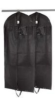 Bags for Less 2 Pack Suit and Dress Cover Garment Bag for Travel Carry On and Clothing Storage Closet Hanging Carrier 26 inch x 60 inch with 5 inch Gusset Folding with Carry Handles
