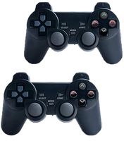 Wireless Controller for PS2 Playstation 2 Dual Shock(Pack of 2,Black)