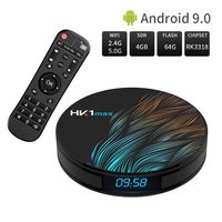 Android 9.0 TV Box, HK1 MAX 4GB/64GB RK3318 Quad-Core 64bit 2.4Ghz/5.0 Ghz WiFi BT 4.0 HDMI 4K VP9 3D Smart TV Box