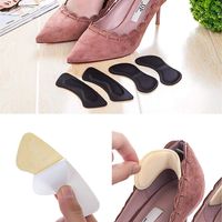 Ladiy Anti Grinding Heel Insoles Half a Code Mat Adjustments Invisible Foot Cushion Insoles