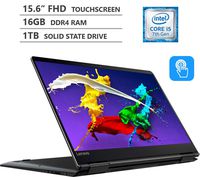 Lenovo Yoga 2-in-1 15.6" Full HD IPS TS Touchscreen Laptop, Intel Core i5-7200U Processor up to 3.1GHz, 16GB RAM, 1TB M.2 SSD, Backlit Keyboard, Micro HDMI, Wireless-AC, Bluetooth, Windows 10, Black