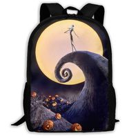 School Backpack,The Nightmare Before Christmas,Water-resistant Daypack For Student College Schoolbag,Laptop Bookbag For Travel & Business,Fits 15 Inch Notebook