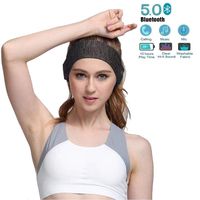 ZD Bluetooth Headband Sleep Headphones, Outdoor Wireless Music Sport Headbands Headsets, Long Time Play for Workout, Running, Yoga Sleeping Travel Sport (Dark Gray-New)