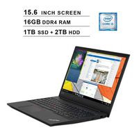 2020 Newest Lenovo ThinkPad E590 15.6 Inch Business Laptop (Intel 4-Core i5-8265U up to 3.9 GHz, Intel UHD 620, 16GB DDR4 RAM, 1TB M.2 SSD (Boot) + 2TB HDD, HDMI, WiFi, BT, Windows 10 Pro)