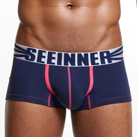 AIMTOPPY Mens Sexy Underwear Shorts Men Boxers Soft Underpants (xl, Navy)