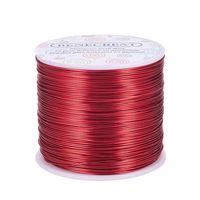 BENECREAT 20 Gauge 770FT Aluminum Wire Anodized Jewelry Craft Making Beading Floral Colored Aluminum Craft Wire - FireBrick