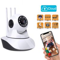 Wireless Home Security Camera 1080P, Baby Monitor IP Camera Pan/Tilt/Zoom with Cloud Storage, Two Way Audio, Motion Track, Night Vision, Remote Control for Home Surveillance Pet Monitoring