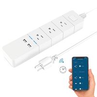 Kelement WiFi Smart Power Strip, Work with Alexa&Google Home, Smart Surge Protector with 3 AC Outlets 2 USB Ports, Support Individual Control Timer Remote Controlled Via Smartphone, No Hub Required