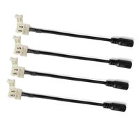 SoundOriginal 8mm (SMD3528) Strip to DC LED Light Strip Connector - 3528 to Transformer DC Jack - Connector of Single Color LED Strip Light, Connector Strip to Power Adaptor (4pack)