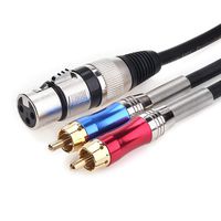 TISINO Female XLR to Dual RCA Y-Cable, Unbalanced 1 XLR to 2 RCA/Phono Plug Y-Splitter Adapter Duplicator Lead -5 feet/1.5 Meters
