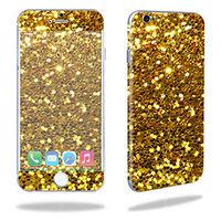 MightySkins Protective Vinyl Skin Decal Compatible with Apple iPhone 6/6S Plus wrap Cover Sticker Skins Gold Glitter