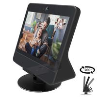 Facebook Portal Stand Aluminum Swivel Stand for Portal [Gen 1] Speaker Accessories Horizontal 360 Rotation Longitudinal Angle Change Base FB001-01 Black