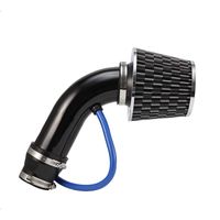 ALAVENTE Car Air Intake Kit 3" Universal Cold Air Intake Pipe Kit Aluminium Automotive Air Intake Air Filter Induction Flow Hose Pipe Kit (Black)
