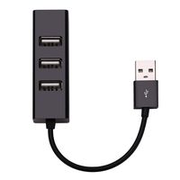 Apoi Usb Port Splitter 4 Port Compact Portable High Speed USB 2.0 Data Hub for Windows Macbook Mac Pro Mac Surface Pro XPS Notebook PC and More - Black