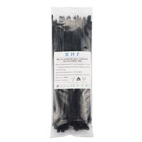 XHF 10 Inch Cable Zip Ties UV Resistant Cable Ties High Tensile Strength Black (100 Pcs)