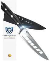 DALSTRONG Chef Knife - 'The Deflector' - Gladiator Series - Forged ThyssenKrupp High Carbon German Steel - Full Tang (8.5" Vegetable Chef Knife, Black)