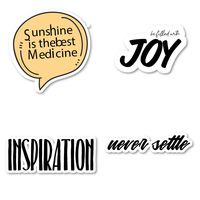 Stickers for Girls Sticker Pack Inspirational Stickers - 4 Pack - Laptop Stickers - for Laptop, Phone, Tablet Vinyl Decal Sticker (4 Pack) S211274
