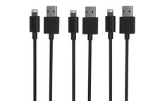 Premier Energizer 3 Pack iPhone Charger Lightning Cable 3ft MFi Certified Fast Charging USB Syncing Cables, Black Set of 3 Feet