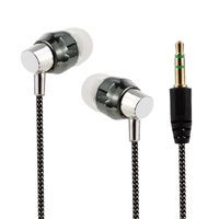 Wired in Ear Headphones QUNANEN Universal in-Ear Magnet Stereo Earbud Earphone Headset with Mic for Cell Phone Comfort-Fit for Running, Workout, Gym Business Fashion Headphones (Black A)