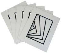 50 White w/ Blackcore 11x14 mats for 8x10 mattes