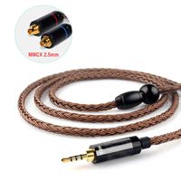 MMCX Upgrade Earphone Cable, TRN 16 Core Upgrade Silver Plated Wire, Earphone Replacement Cable for Shure SE215 SE315 SE425 SE535 TIN T2 LZ A4 A5 etc (MMCX, 2.5mm Plug)