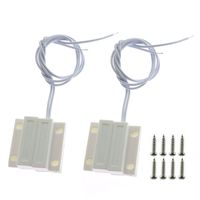 Tegg 2 Pairs MC-38 Door Window Sensor Magnetic Switch Normally Closed Alarm Systemd for Arduino