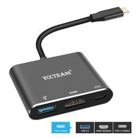 YCCTEAM HDMI Type C Hub Adapter for Nintendo Switch 1080P USB Type C to HDMI Converter Cable for Nintendo Switch- Black