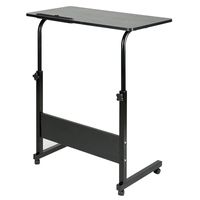 DOEWORKS Side Table, Adjustable Laptop Stand Portable Cart Tray Side Table, Black Studying Desk